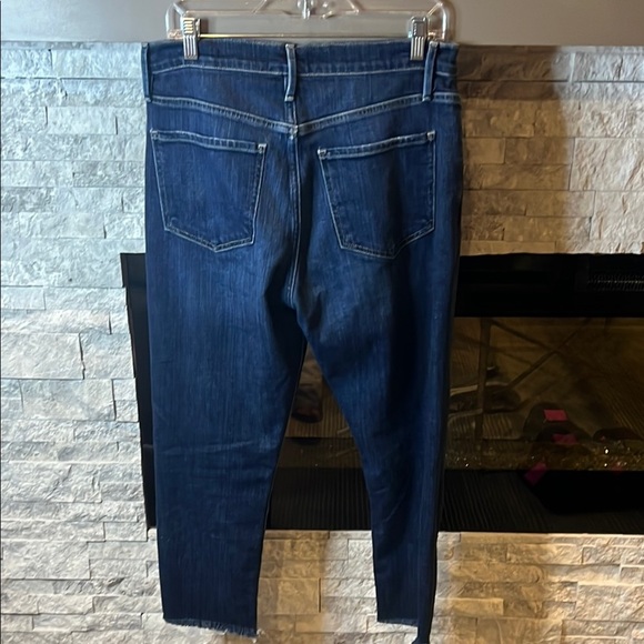 Frame Dark Wash Le Beau Crop Denim Jeans size 27 - Picture 9 of 13
